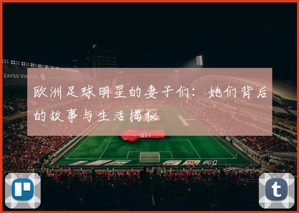 欧洲足球明星的妻子们：她们背后的故事与生活揭秘